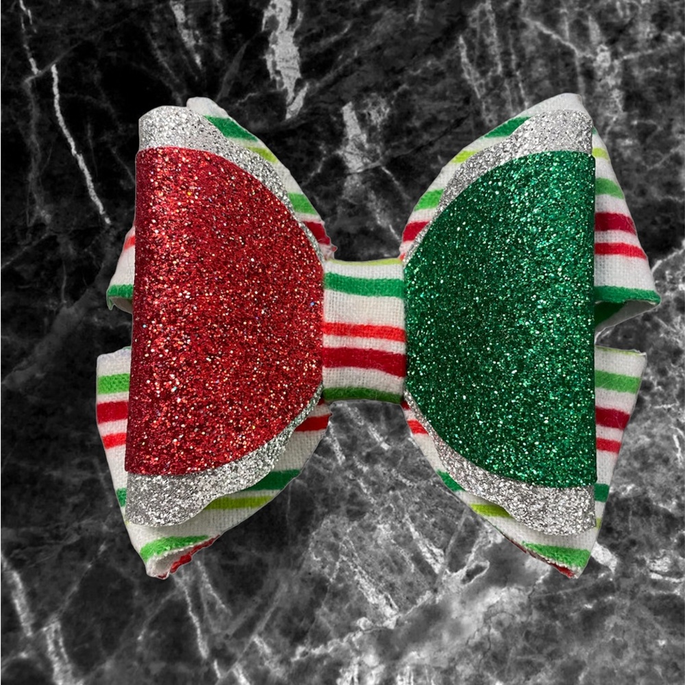 Handmade Christmas hair bow